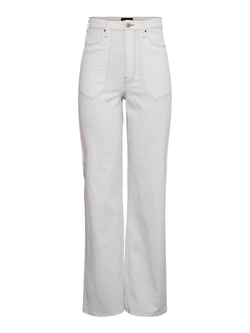Noah Ultra High-waist Jeans - Hvid - PIECES - Hvid