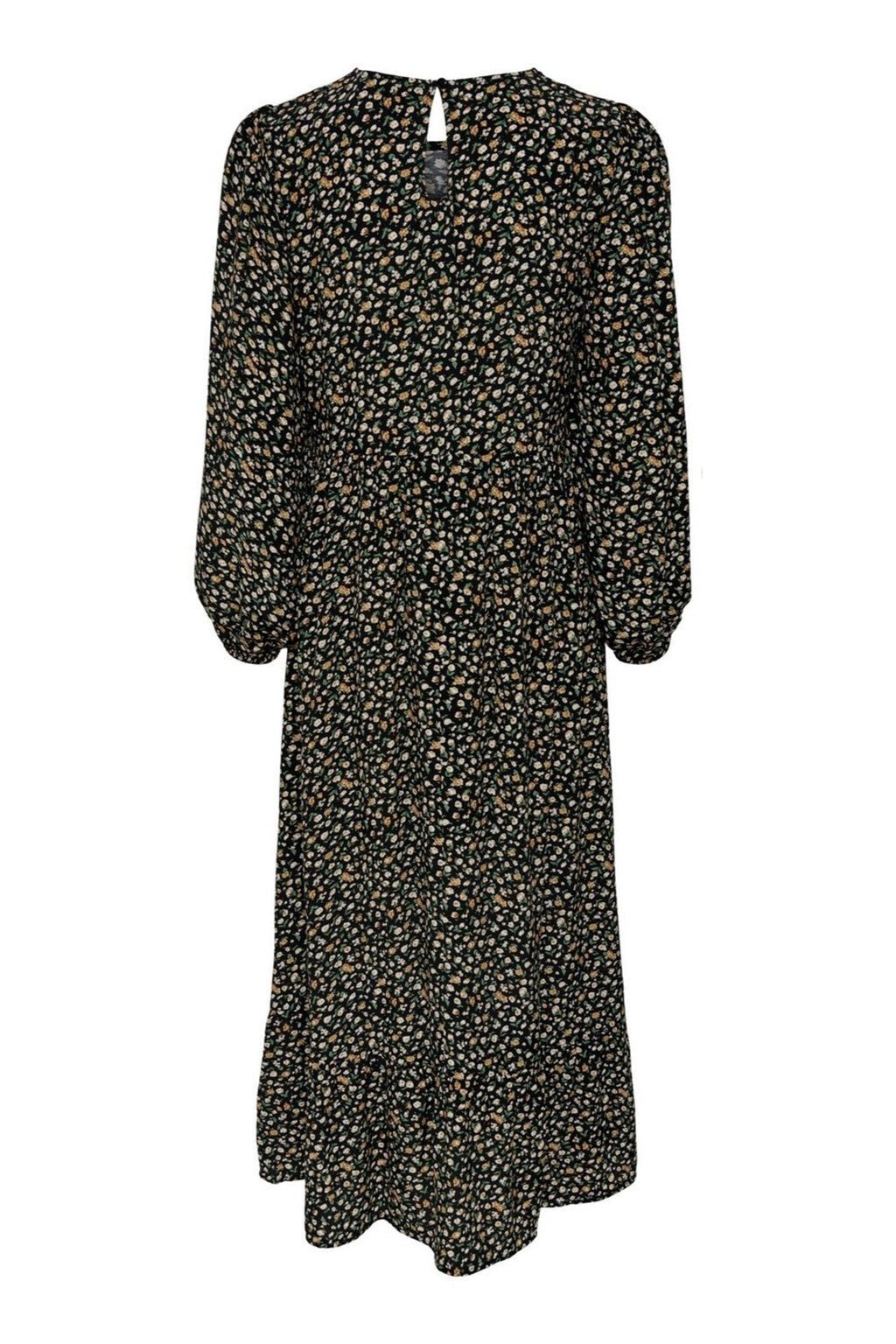 Amalie Midi Kjole - Sort/Orange