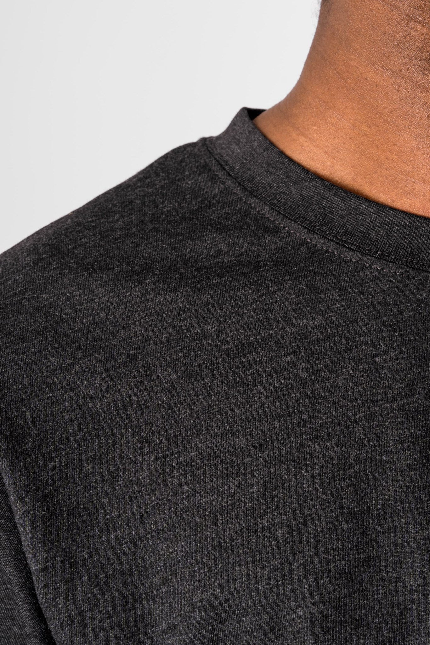 Oversized T-shirt - Heather Sort - TeeShoppen - Sort 4