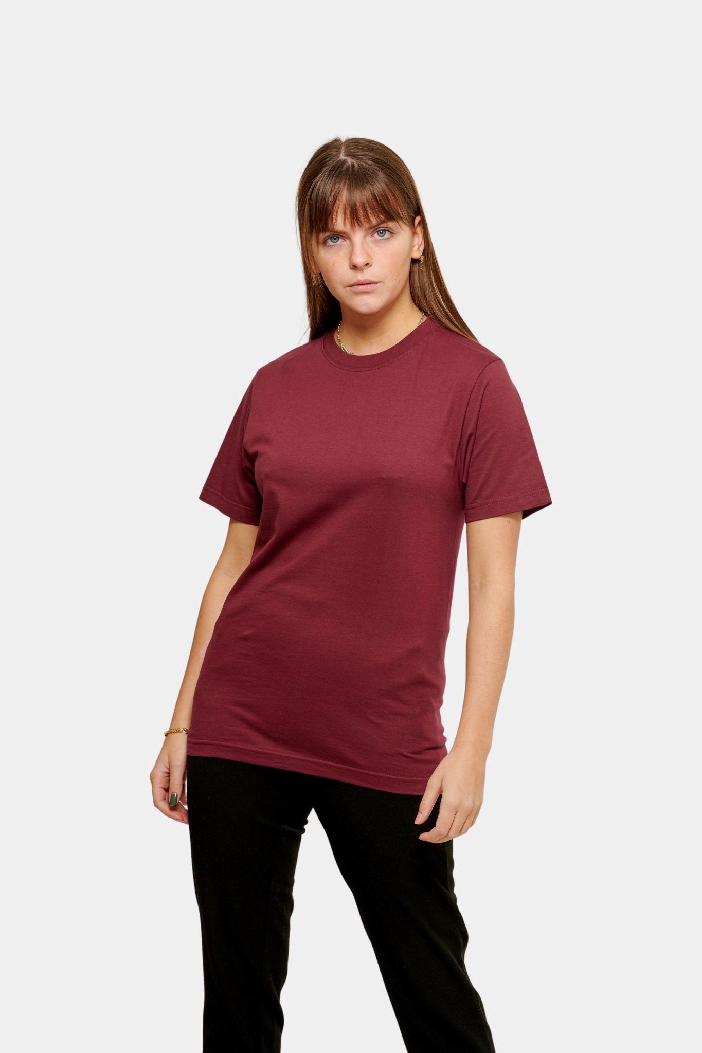 Oversized t-shirt - Bordeaux - TeeShoppen - Rød 3
