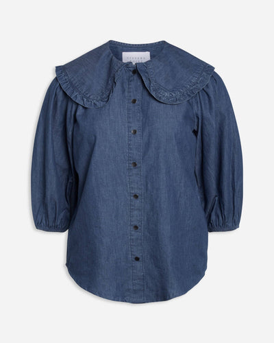 Ovia skjorte - Denim Blue - Sisters Point - Blå