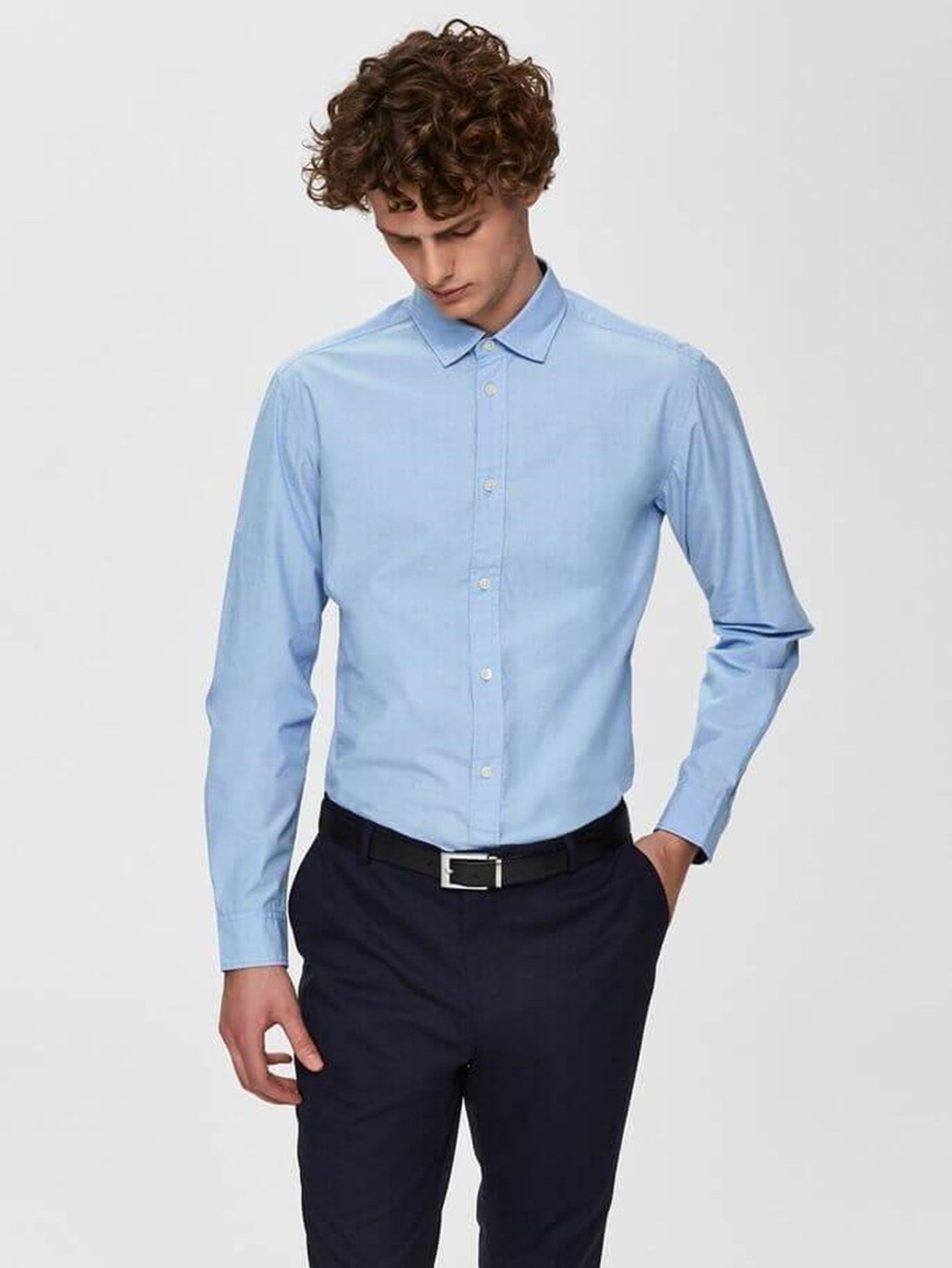 Oxford Skjorte - Lyseblå - Selected Homme - Blå