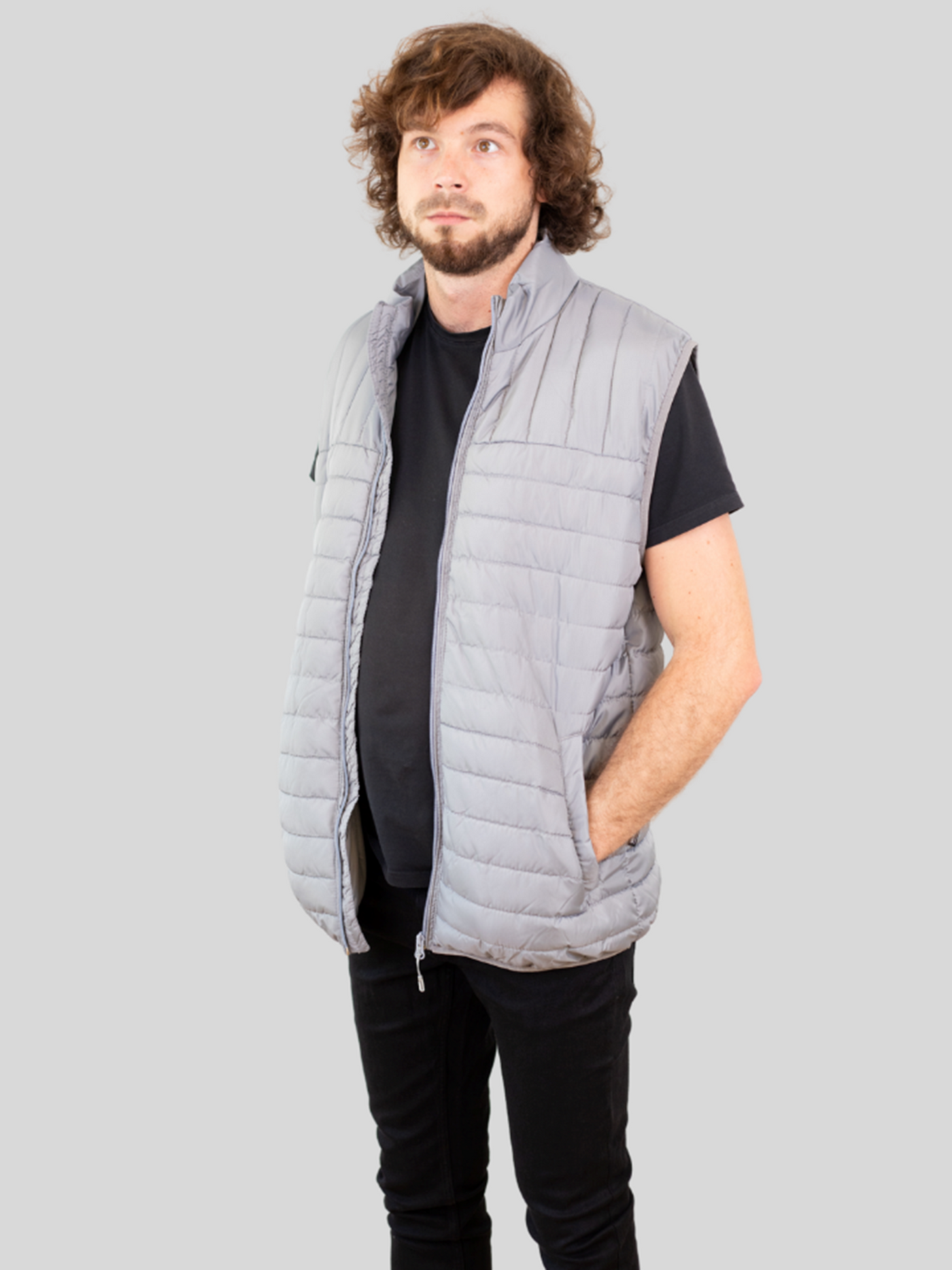 Paul Quilted Vest - Grå - Only & Sons - Grå