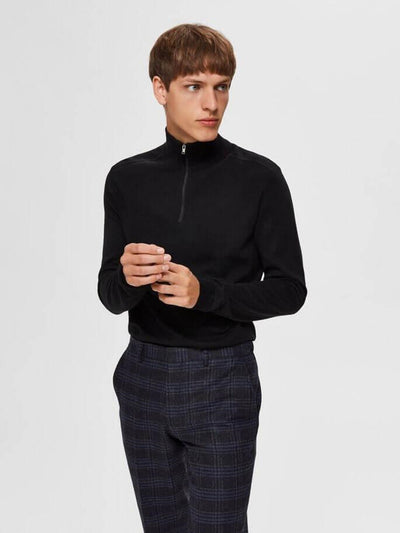 Pima half zip pullover - Sort - Selected Homme - Sort