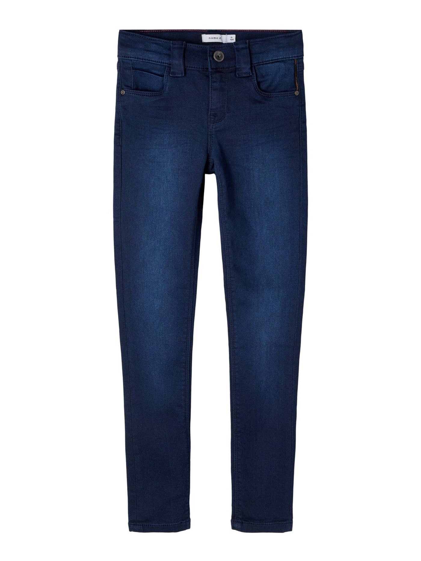 Polly Jeans - Mørk Blå Denim - Name It - Hvid 2