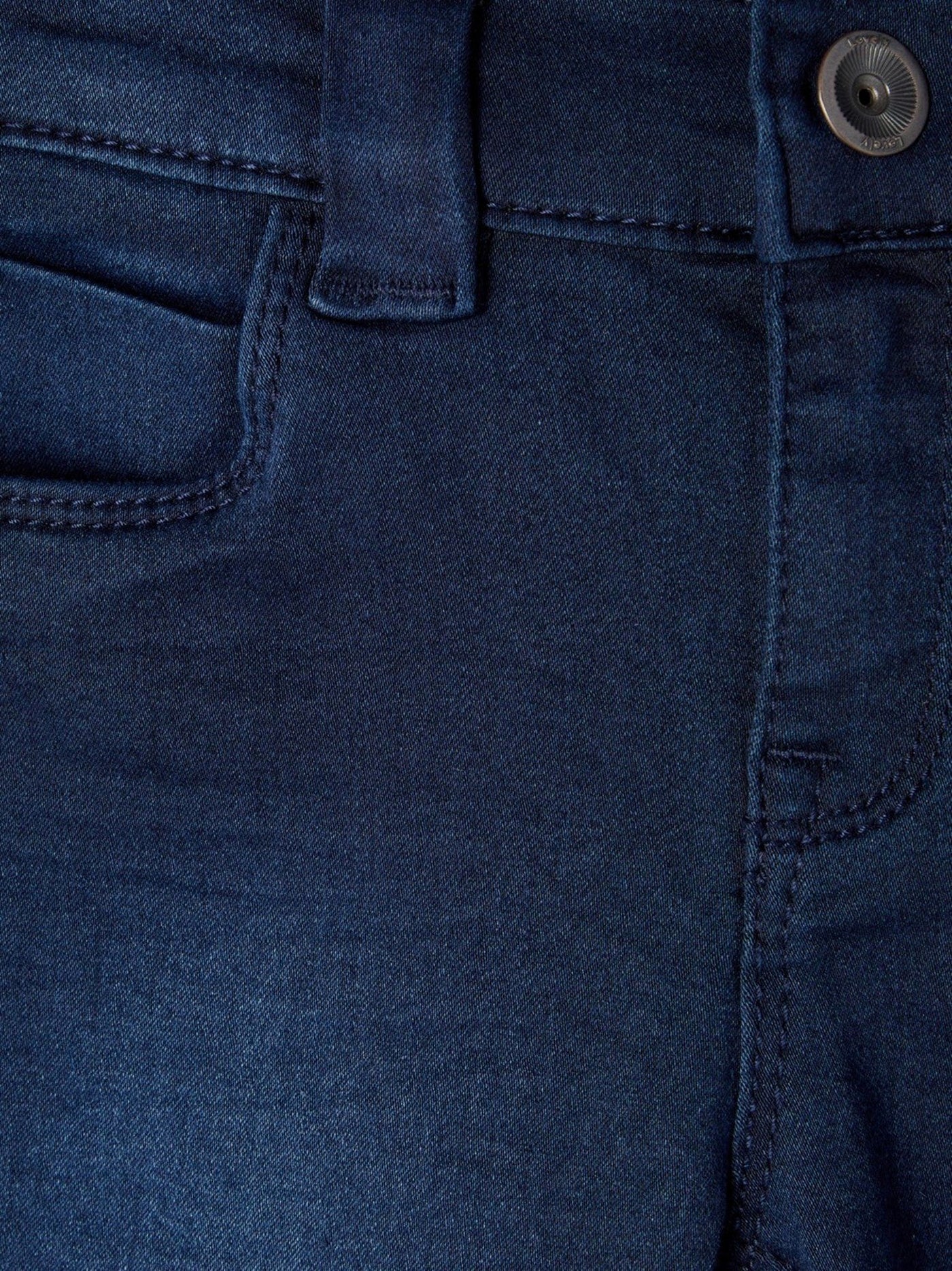 Polly Jeans - Mørk Blå Denim - Name It - Hvid 6