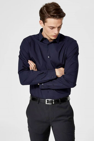 Preston skjorte - Slim fit - Navy - Selected Homme - Blå