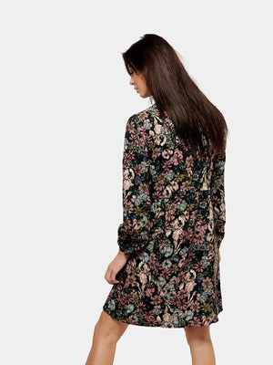 Printet Skjorte Kjole - Sort - Jacqueline de Yong - Sort