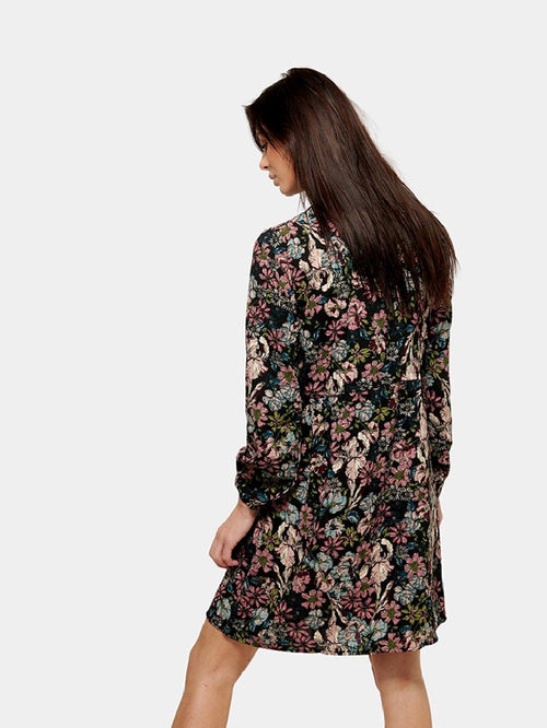 Printet Skjorte Kjole - Sort - Jacqueline de Yong - Sort