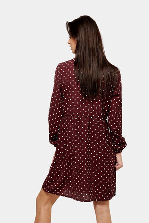 Printet Skjortekjole - Rød
