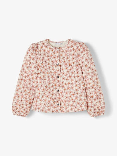Quiltet Blomsterprint Jakke - Nostalgia Rose - Name It - Lyserød 2