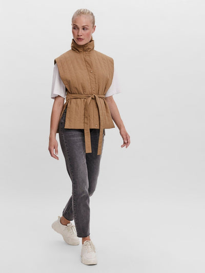 Roxy Short Waistcoat - Tigers Eye - Vero Moda - Brun 3