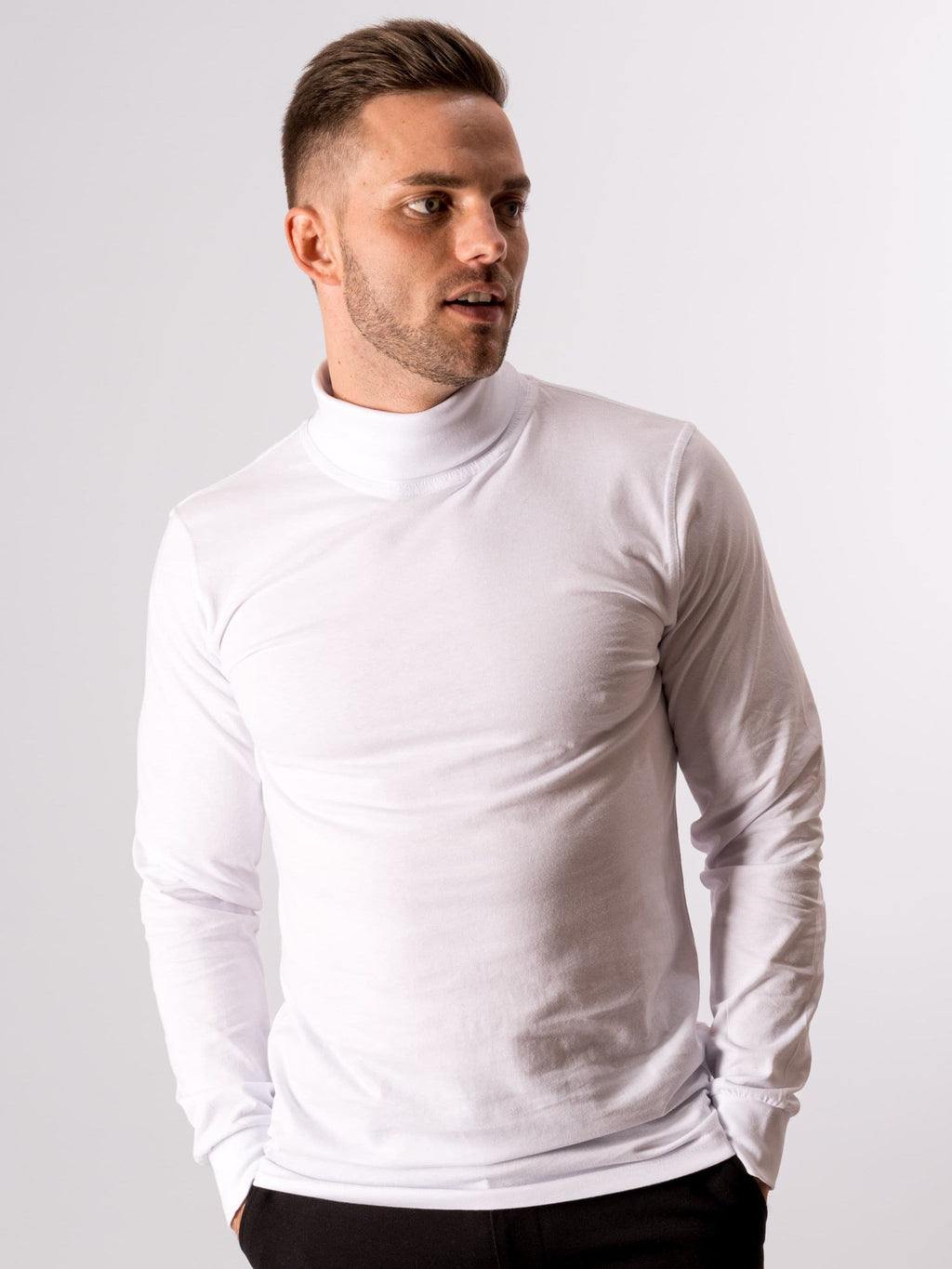 Rullekrave trøje - Hvid