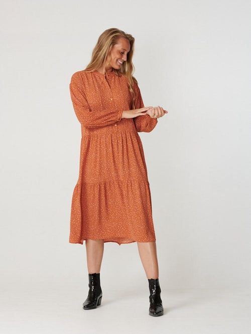 Sara langærmet kjole - Rosa - Amis de Copenhague - Orange
