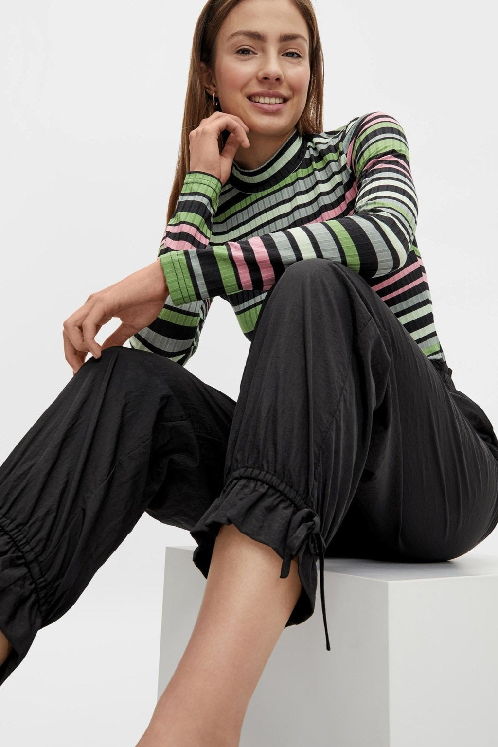 Silena High Waist Pants - Sort