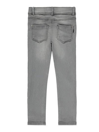 Skinny fit Jeans i økologisk bomuld - Grå denim - Name It - Grå 3