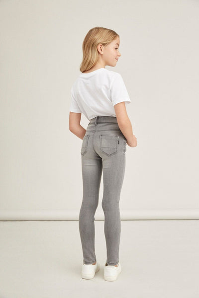 Skinny fit Jeans i økologisk bomuld - Grå denim - Name It - Grå 5