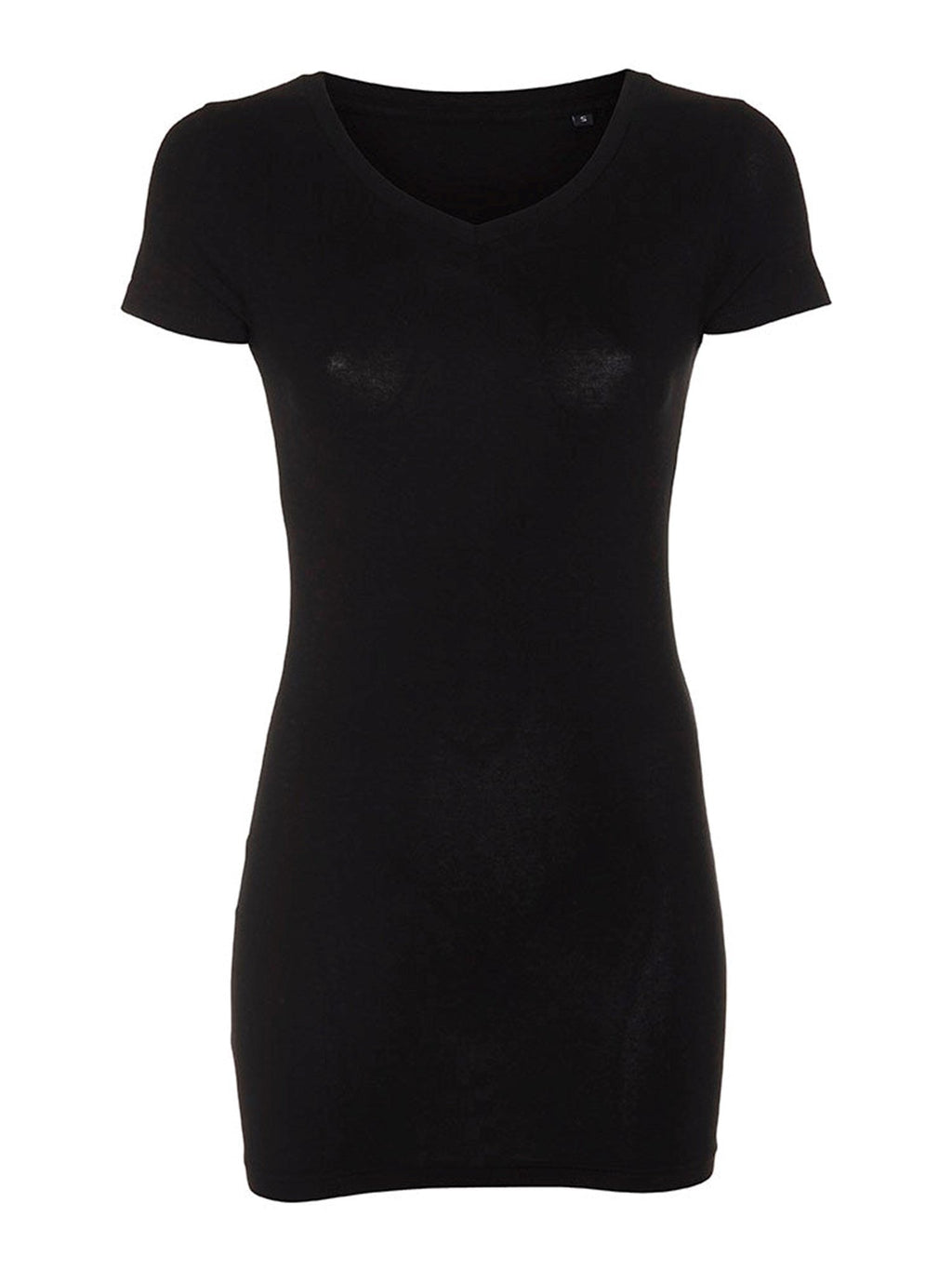 Slim Vneck basic T-shirt - Sort