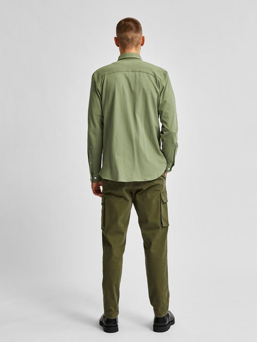 Slim fit skjorte i økologisk bomuld - Grøn - Selected Homme - Grøn