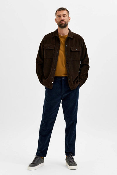 Slimtape-Repton Cord Pants - Dark Sapphire - Selected Homme - Blå 2