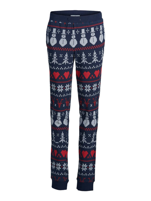 Snowflake Junior Pyjamas - Navy - TeeShoppen - Blå