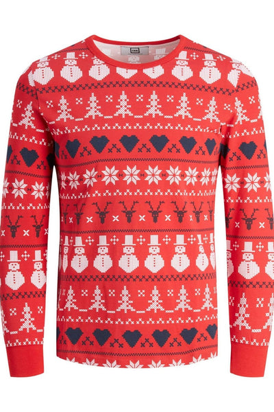 Snowflake Junior Pyjamas - Rød - TeeShoppen - Rød