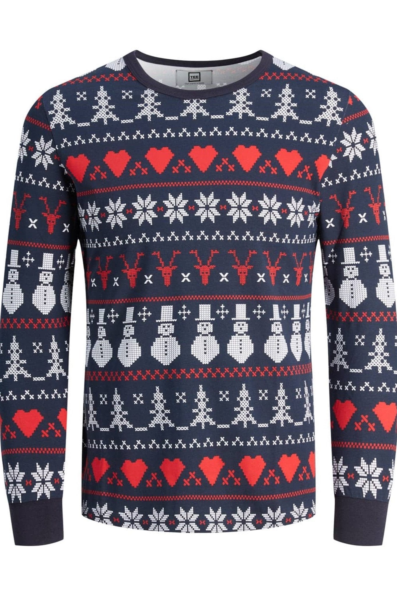Snowflake Women Pyjamas - Navy - TeeShoppen - Blå 2