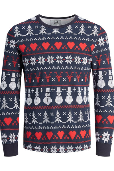 Snowflake Women Pyjamas - Navy - TeeShoppen - Blå 2