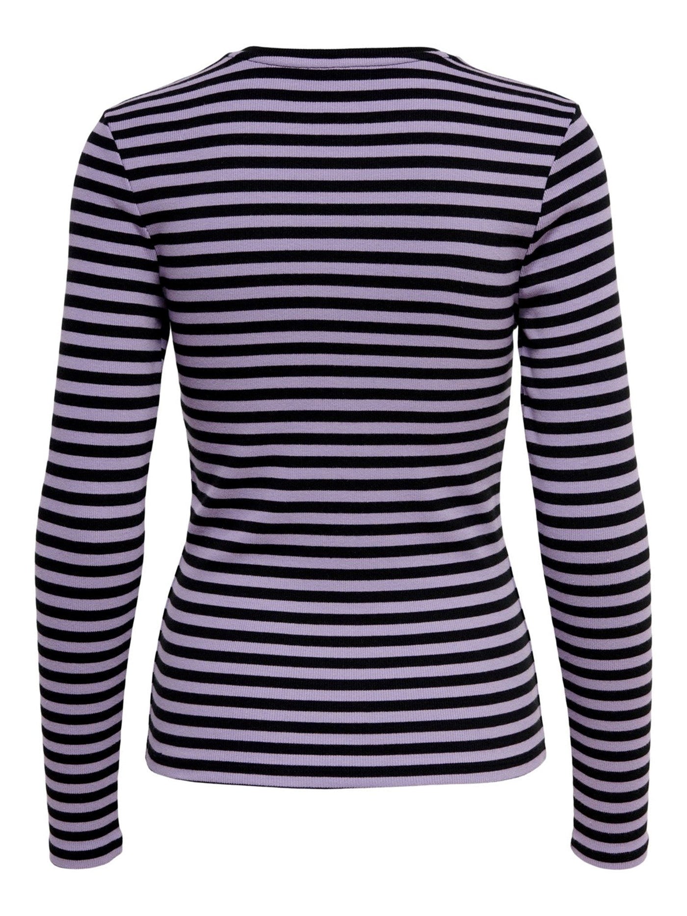 Line Langærmet Trøje - Chalk Violet/Sort - ONLY - Sort 2