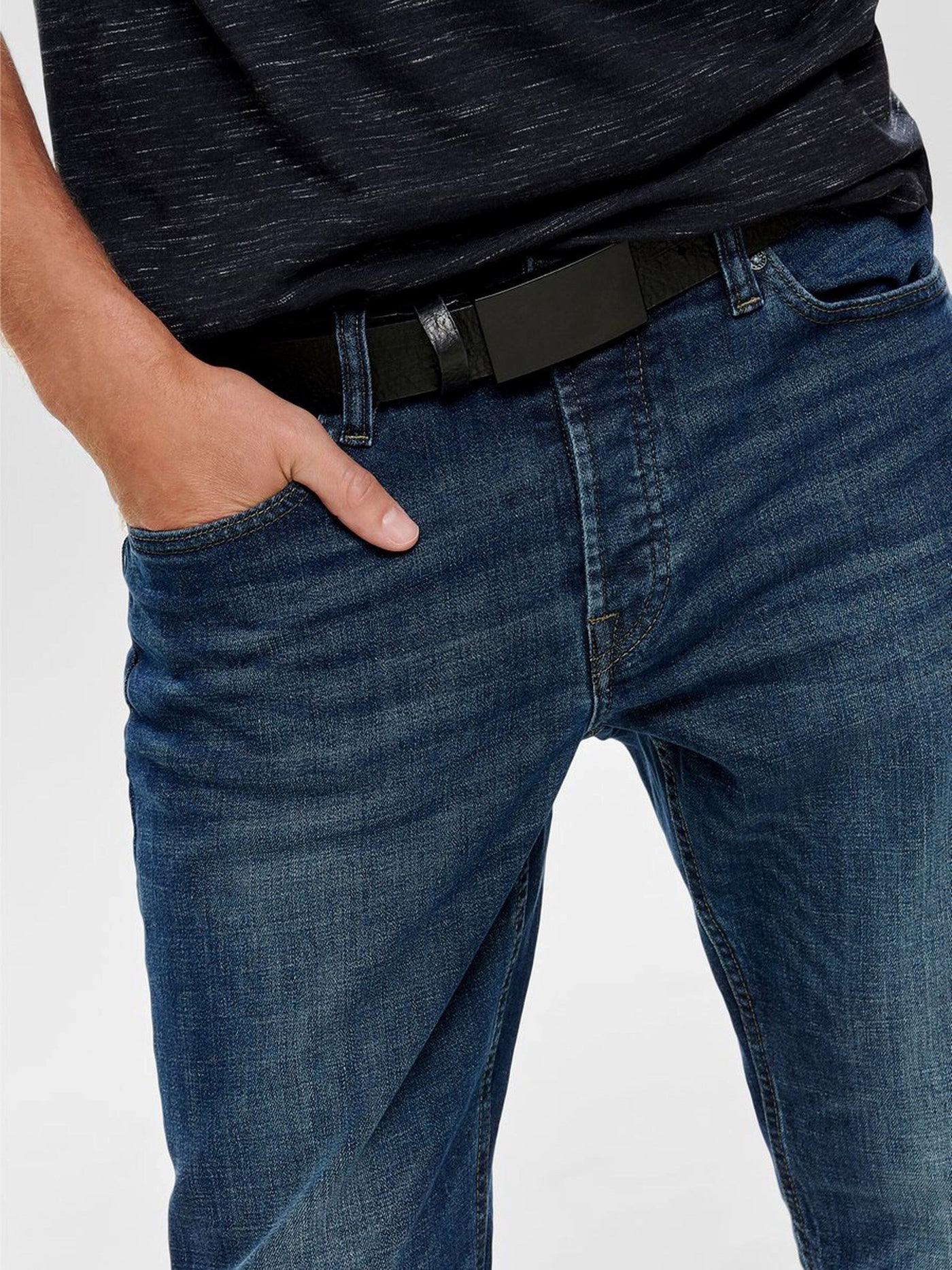 Weft Washed Jeans - Blue Denim - Only & Sons - Blå 4
