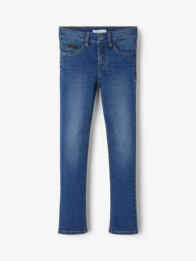 X-slim fit Jeans - Medium Blue Denim - Name It - Blå