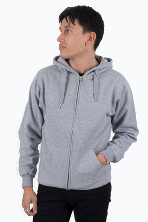 Zip sweat hoodie - Lyse grå