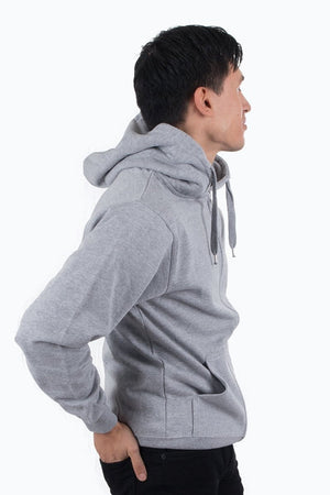 Zip sweat hoodie - Lyse grå