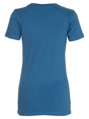 Fitted t-shirt - Petroleum blå