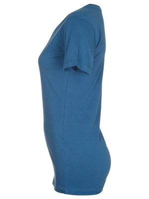 Fitted t-shirt - Petroleum blå