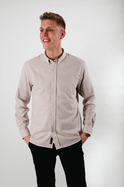 Brok Flannel Melange Skjorte - Chinchilla - Only & Sons