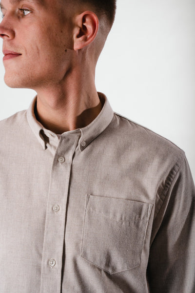 Brok Flannel Melange Skjorte - Chinchilla - Only & Sons 3