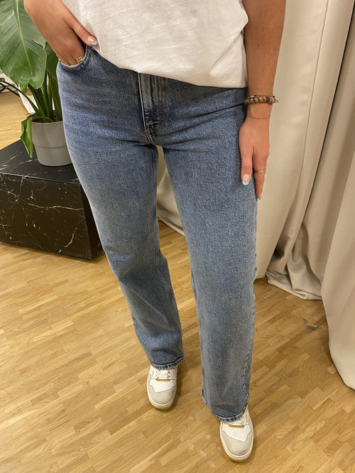 Juicy Jeans (wide leg) - Denim Blå - ONLY - Hvid