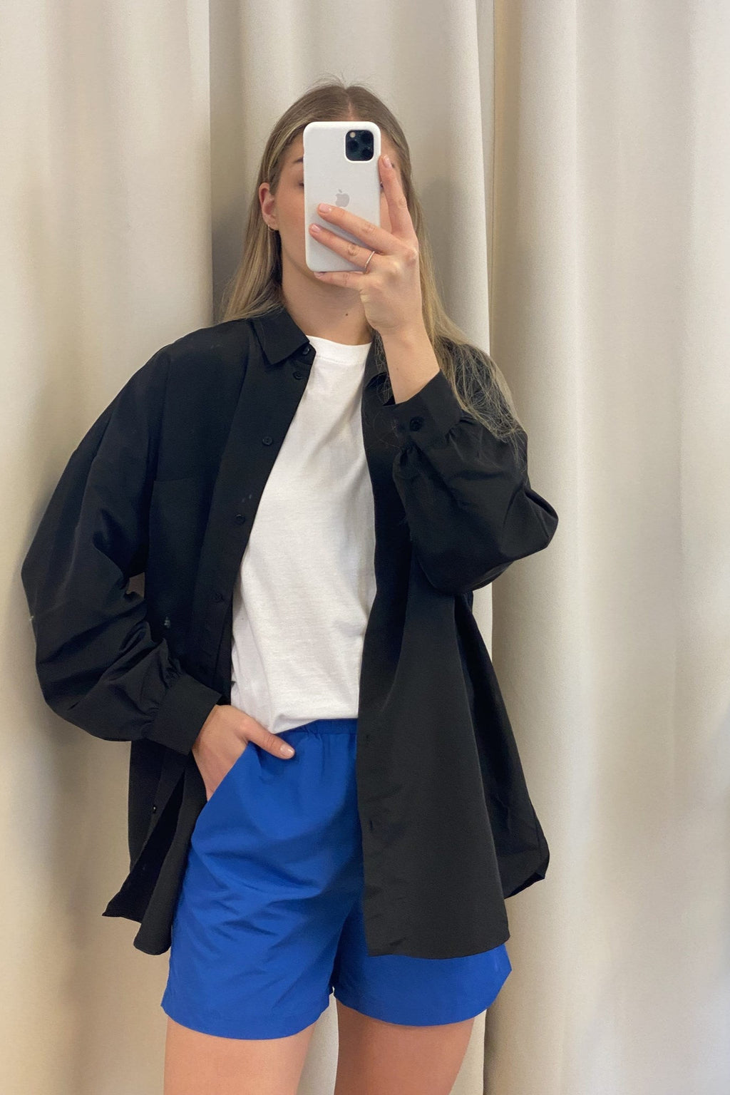 Chrilina Oversized Shirt - Sort