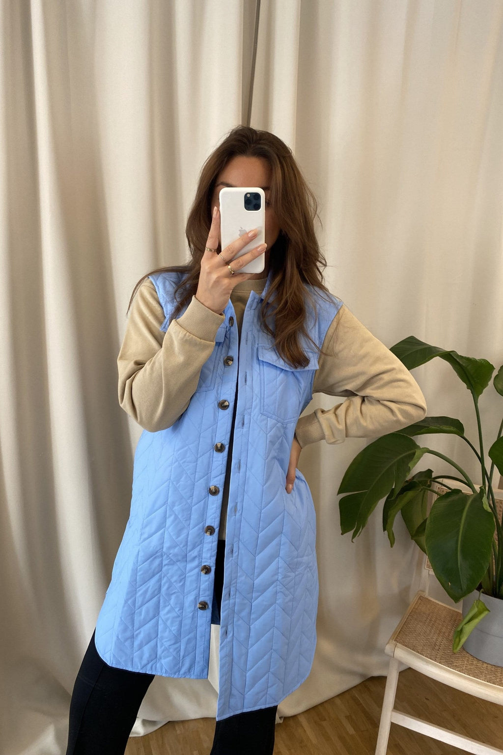 Magda Lang Quilted Vest - Hydrangea