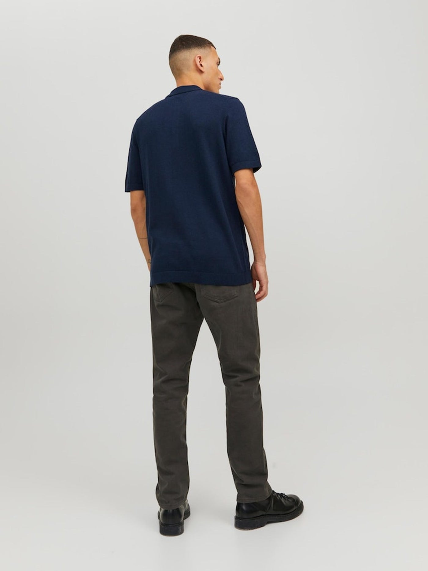 Knit Polo Herre - Navy Blazer - Jack & Jones - Blå 5