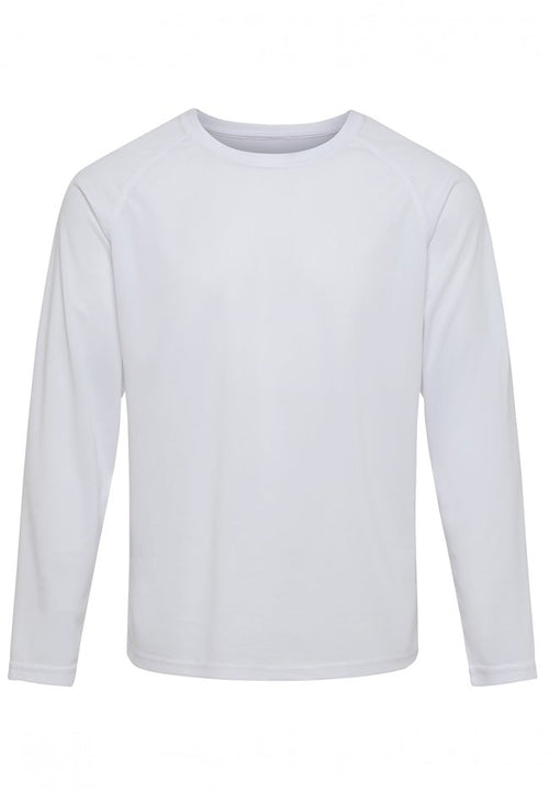 Langærmet Trænings T-shirt - Hvid - Packshot - Teeshoppen