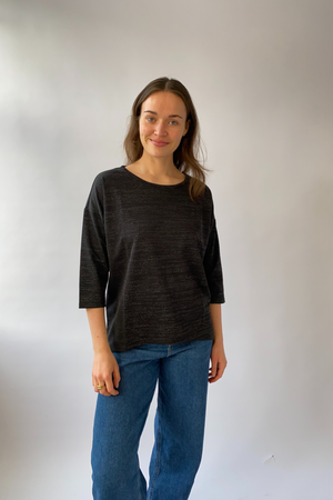 Malena Lurex Bluse - Silver