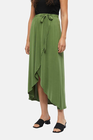 Jannie Maxi Skirt - Vineyard Green