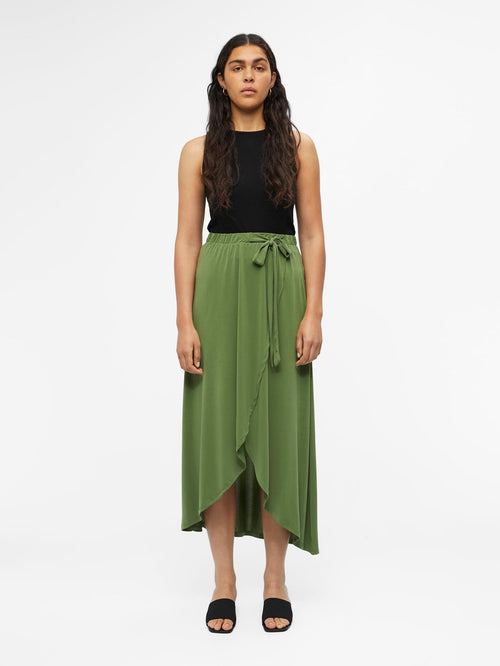 Jannie Maxi Skirt - Vineyard Green - Object - Grøn