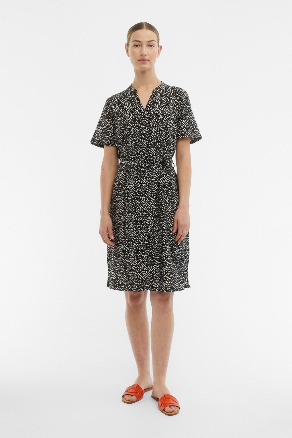 Seline Midi Kjole - Sort