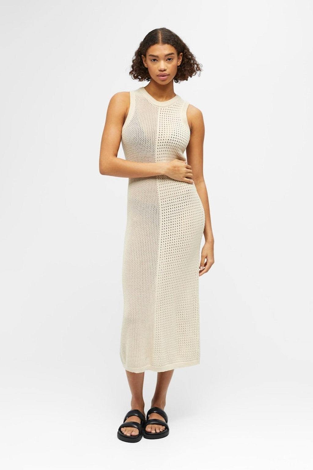 Palia Strik Kjole - Sandshell