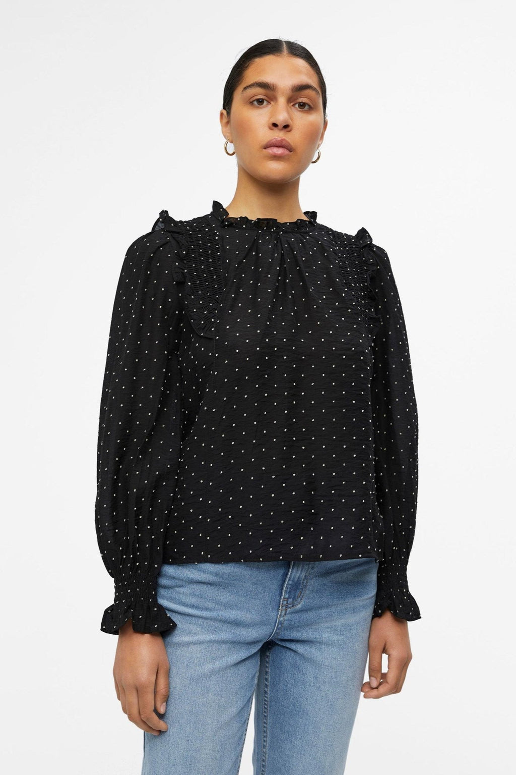 Petri Langærmet Top - Sort