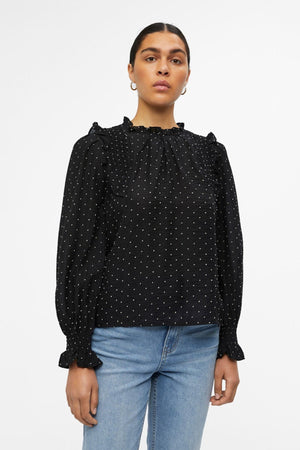 Petri Langærmet Top - Sort