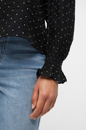 Petri Langærmet Top - Sort